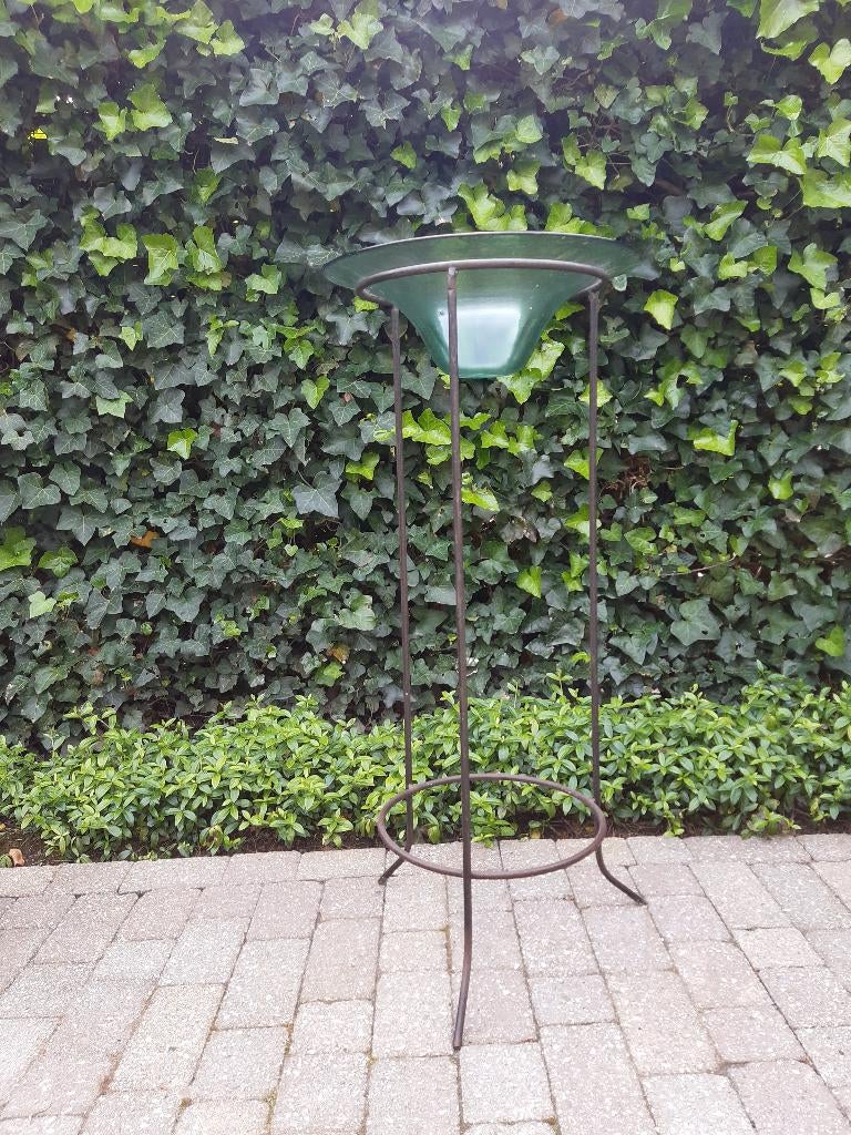 Statief met glazen schotel, Tuin en Terras, Ophalen, Gebruikt