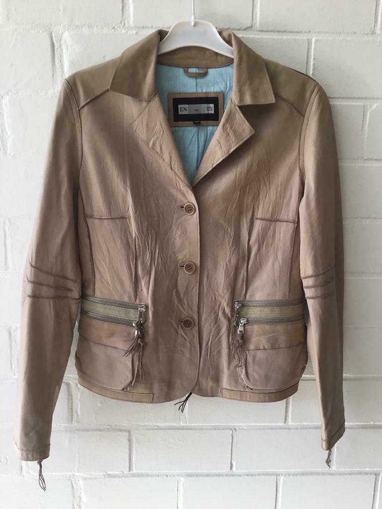 Gilet EN CUIR ES, Enlèvement ou Envoi, Beige, Comme neuf, Manteau