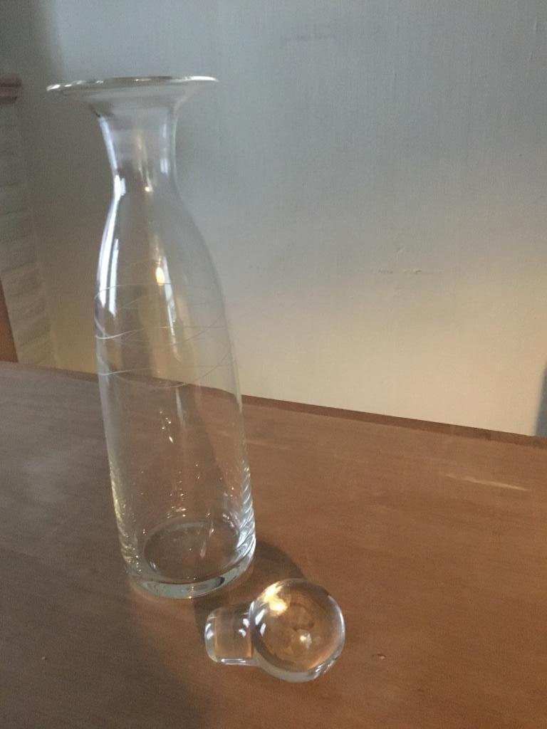 Glazen karaf modern, Ophalen, Zo goed als nieuw