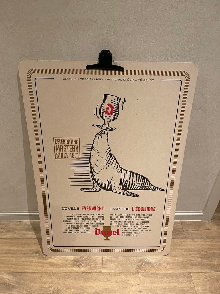 Duvel collector item, Ophalen, Zo goed als nieuw, Reclamebord, Plaat of Schild, Duvel