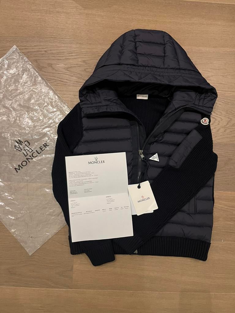 Cardigan Moncler, Kleding | Heren, Jassen | Winter, Nieuw, Maat 52/54 (L), Blauw, Ophalen of Verzenden