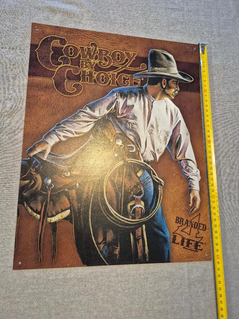 Plaque piblicitaire cowboy usa, Enlèvement ou Envoi, Neuf