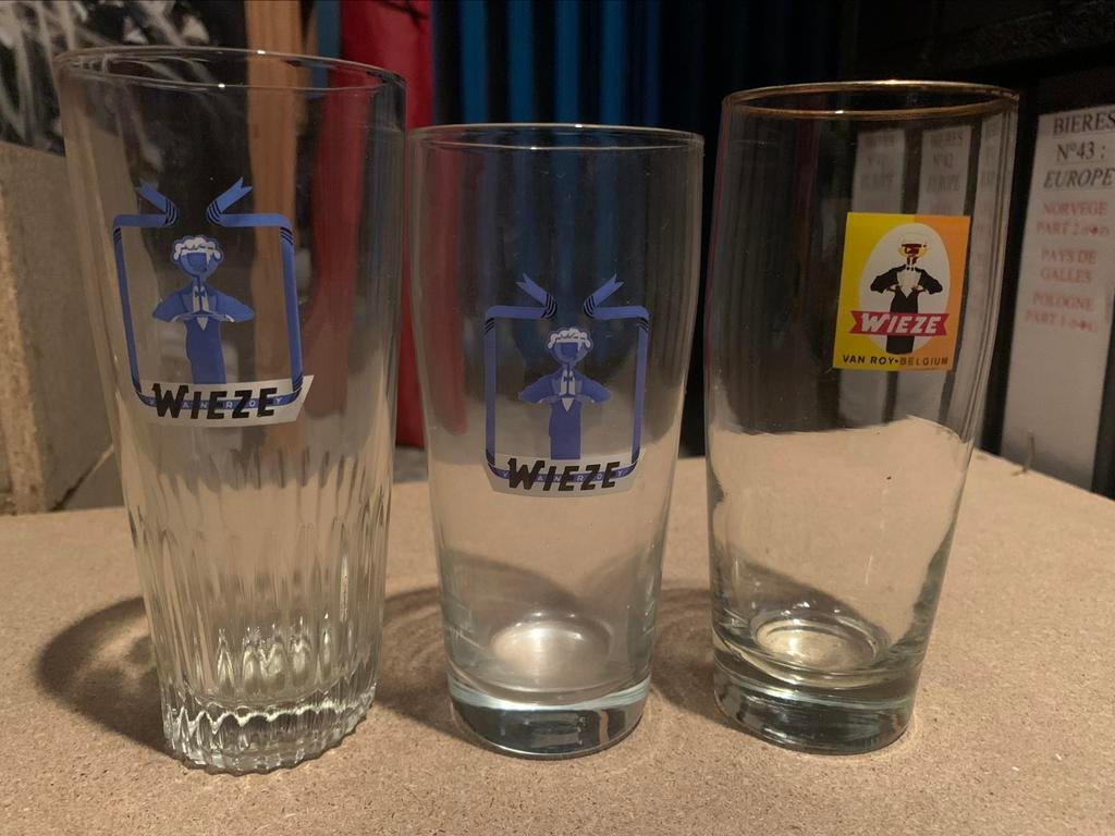 Belgisch bier diverse merken Wieze, Stella Artois,… jaren 50, Gebruikt, Glas of Glazen, Duvel