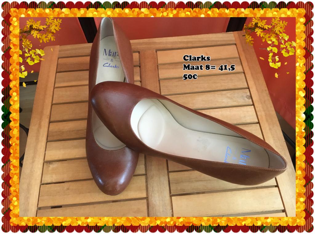 Pumps dames 8=41,5. Clarks, Enlèvement ou Envoi, Escarpins, Comme neuf, Brun