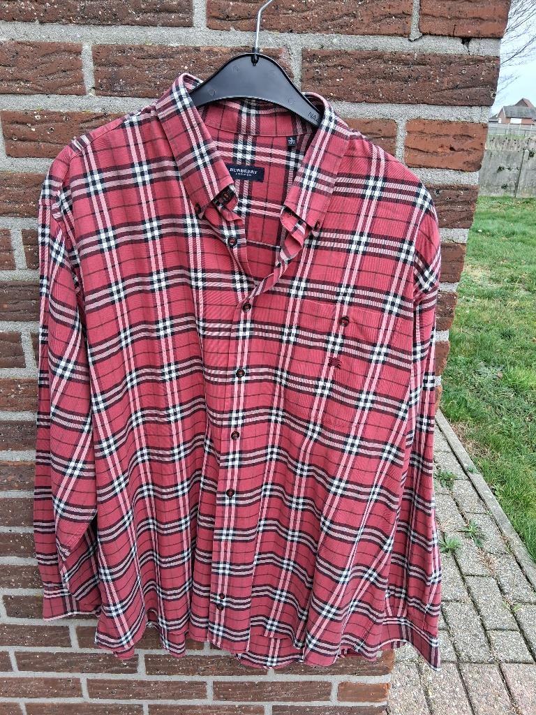 Heren hemd Burberry Mt XL, Ophalen of Verzenden, Gedragen, Rood, Burberry