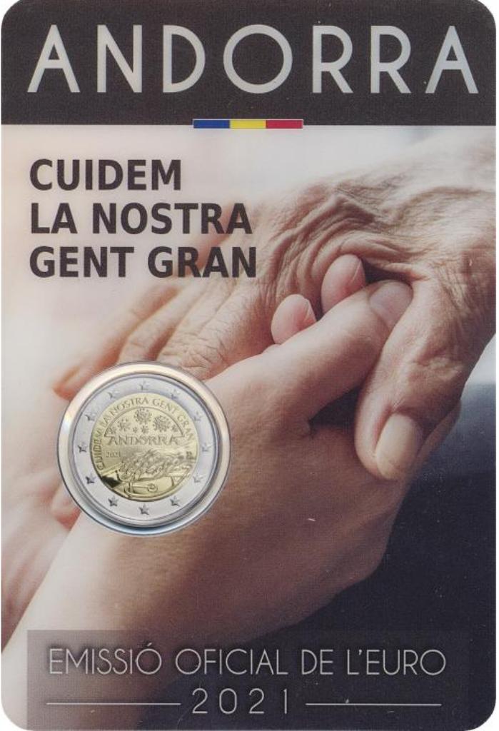 2 euro Andorra 2021 Ouderenzorg, Ophalen of Verzenden, 2 euro