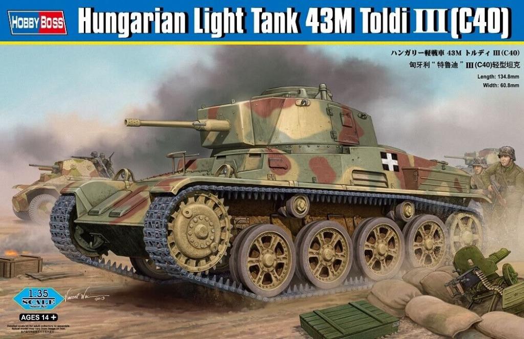 HOBBY BOSS 82479 hungarian light tank 43m toldi III C40 1/35, Neuf, Autres marques, Tank, Enlèvement ou Envoi