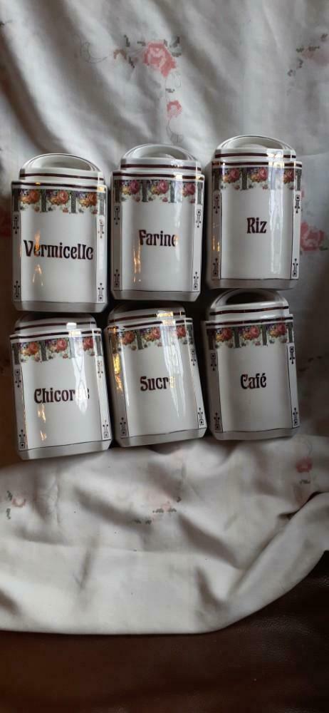 §6 pots ancien alimentaire en faience, Enlèvement ou Envoi