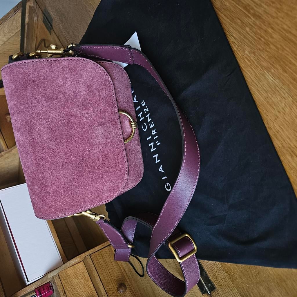 Gianni Chiarini. Cuir Violet Bordeaux. Meg., Autres marques, Cuir, Enlèvement ou Envoi, Comme neuf