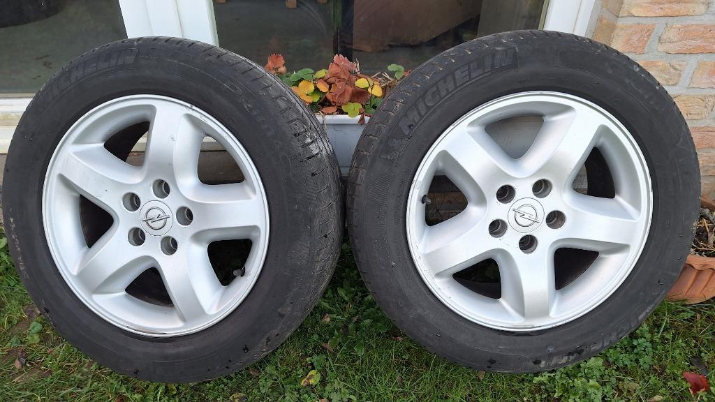 2 jantes alliage Opel Omega B 16” 5x110, Ophalen, 16 inch, Velg(en), Overige