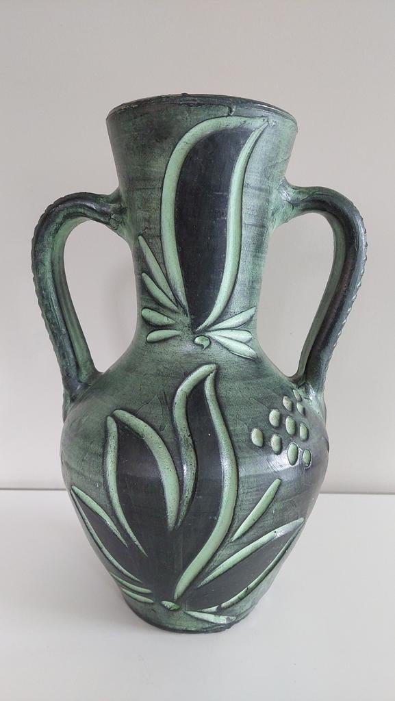 Vintage Spaanse keramiek - Amphora vaas - Figueras - 30 cm, Antiek en Kunst, Ophalen of Verzenden