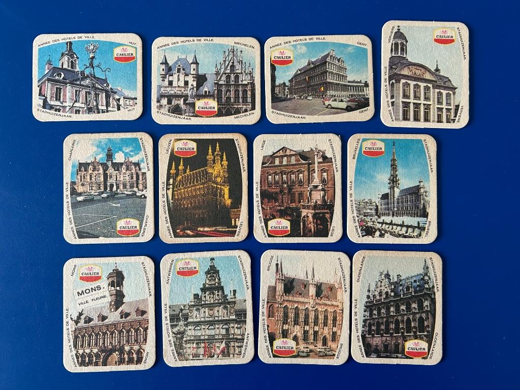 Reeks van 12 bierviltjes Caulier, Ophalen of Verzenden, Gebruikt