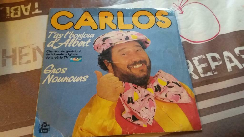 Disque vinyl 45 tours carlos gros bisous, Ophalen of Verzenden, Zo goed als nieuw