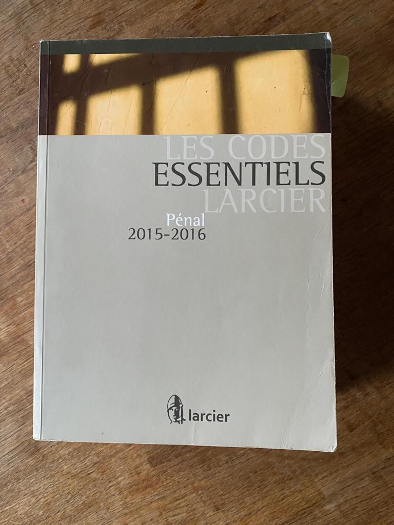 Les codes essentiels Larcier Droit Pénal 2015-2016, Verzenden, Gelezen, Overige niveaus