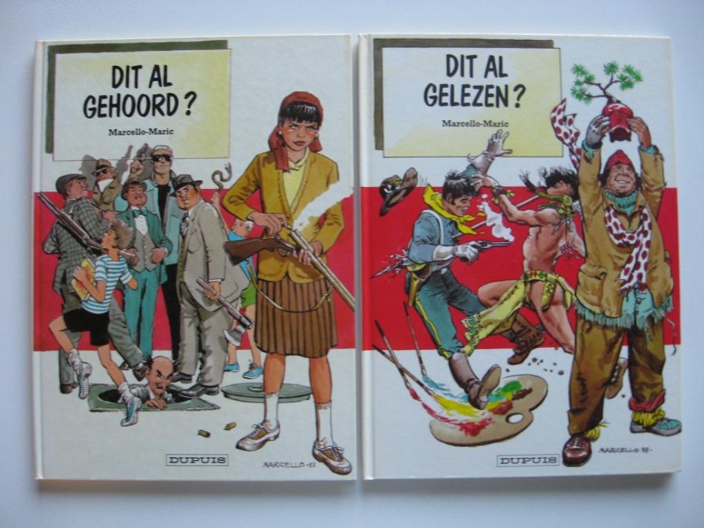 DIT AL GEHOORD ?  DIT AL GELEZEN ? – 2 x HC – 1ste druk, Boeken, Stripverhalen, Gelezen, Complete serie of reeks, Ophalen of Verzenden