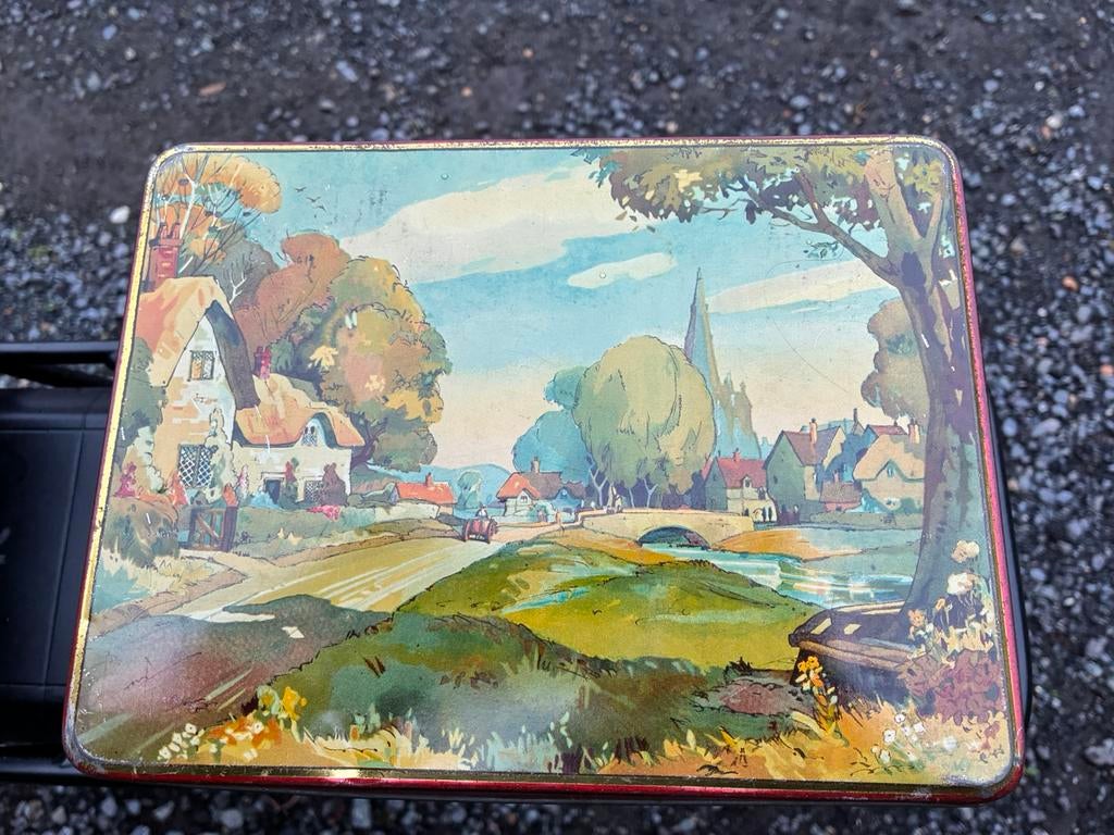 Vintage koekendoos, Verzamelen, Ophalen, Zo goed als nieuw