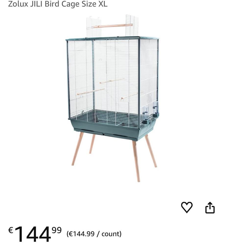Te koop: Zolux Neolife 80 vogelkooi – groen, modern design, Dieren en Toebehoren, Ophalen, Zo goed als nieuw, Kunststof, Vogelkooi