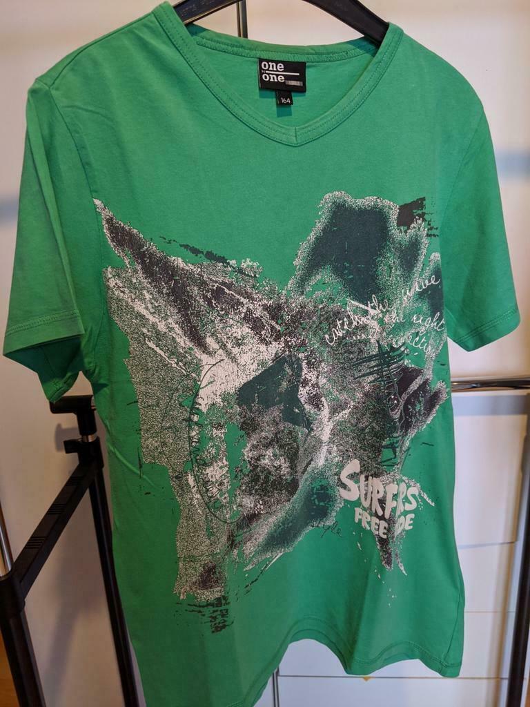 Groen tshirt maat 164, Kinderen en Baby's, Ophalen of Verzenden, Shirt of Longsleeve