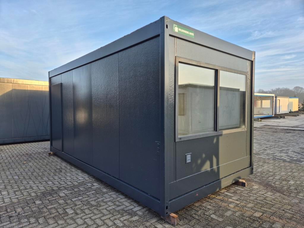 Kantoorunit bouwkeet werfkeet refter woonunit container unit, Ophalen
