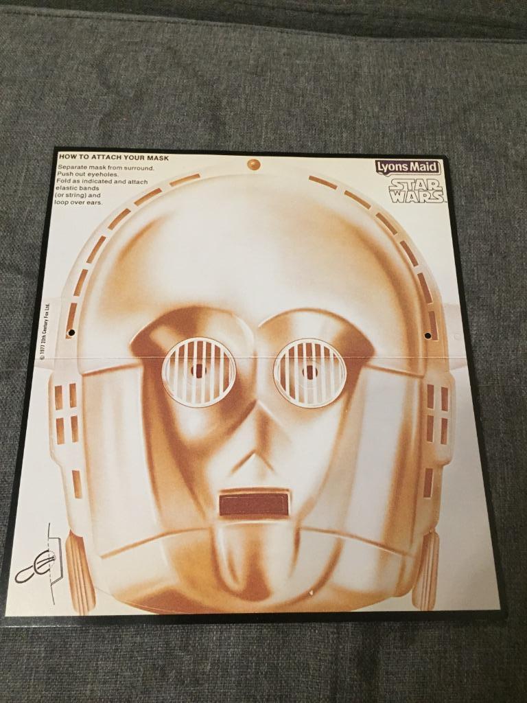 Vintage Star Wars Masker C-3PO, Verzamelen, Star Wars, Ophalen of Verzenden, Nieuw, Replica