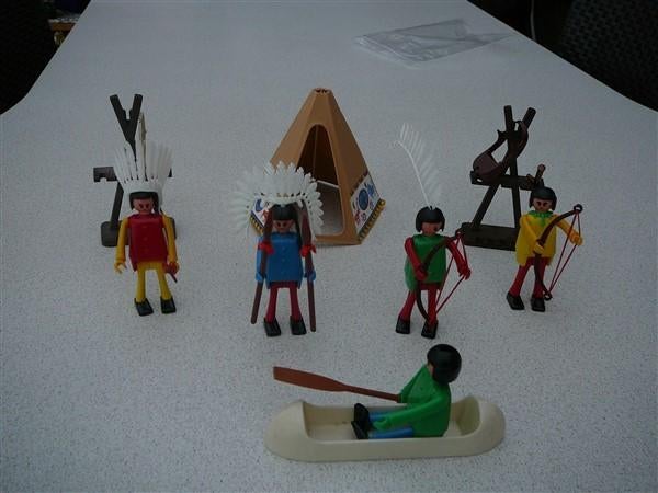 Set indianen met tent PLaymobil, Kinderen en Baby's, Ophalen of Verzenden, Gebruikt, Complete set