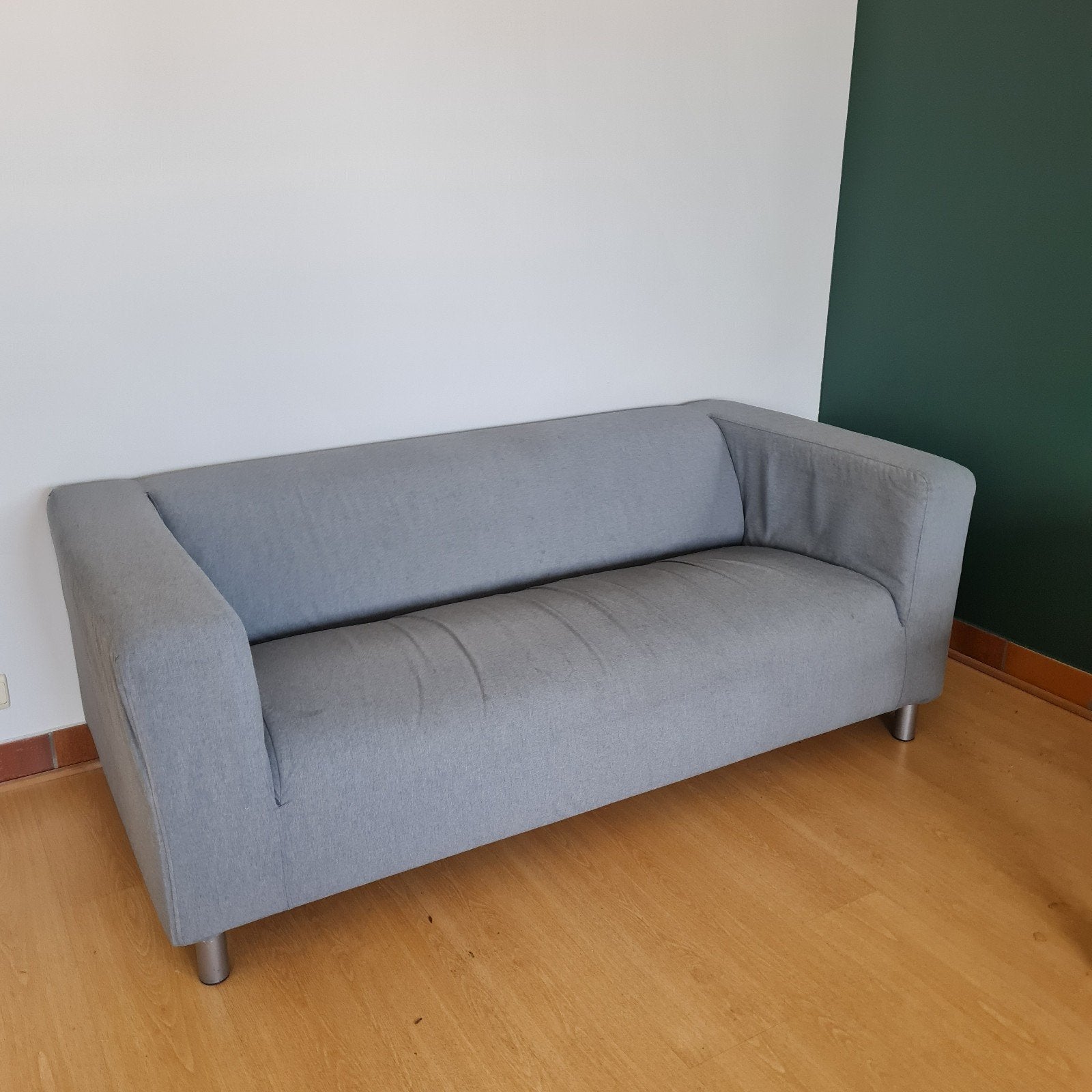Zetel grijs Ikea . 2 zetels beschikbaar, Ophalen, Gebruikt, 150 tot 200 cm, Tweepersoons