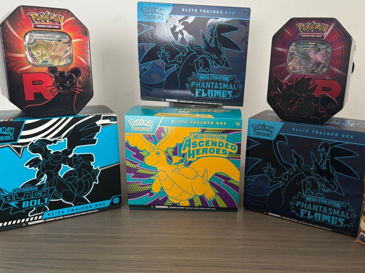 Lot van Pokemon etb’s en tins geopend, Hobby en Vrije tijd, Verzamelkaartspellen | Pokémon, Ophalen of Verzenden, Zo goed als nieuw