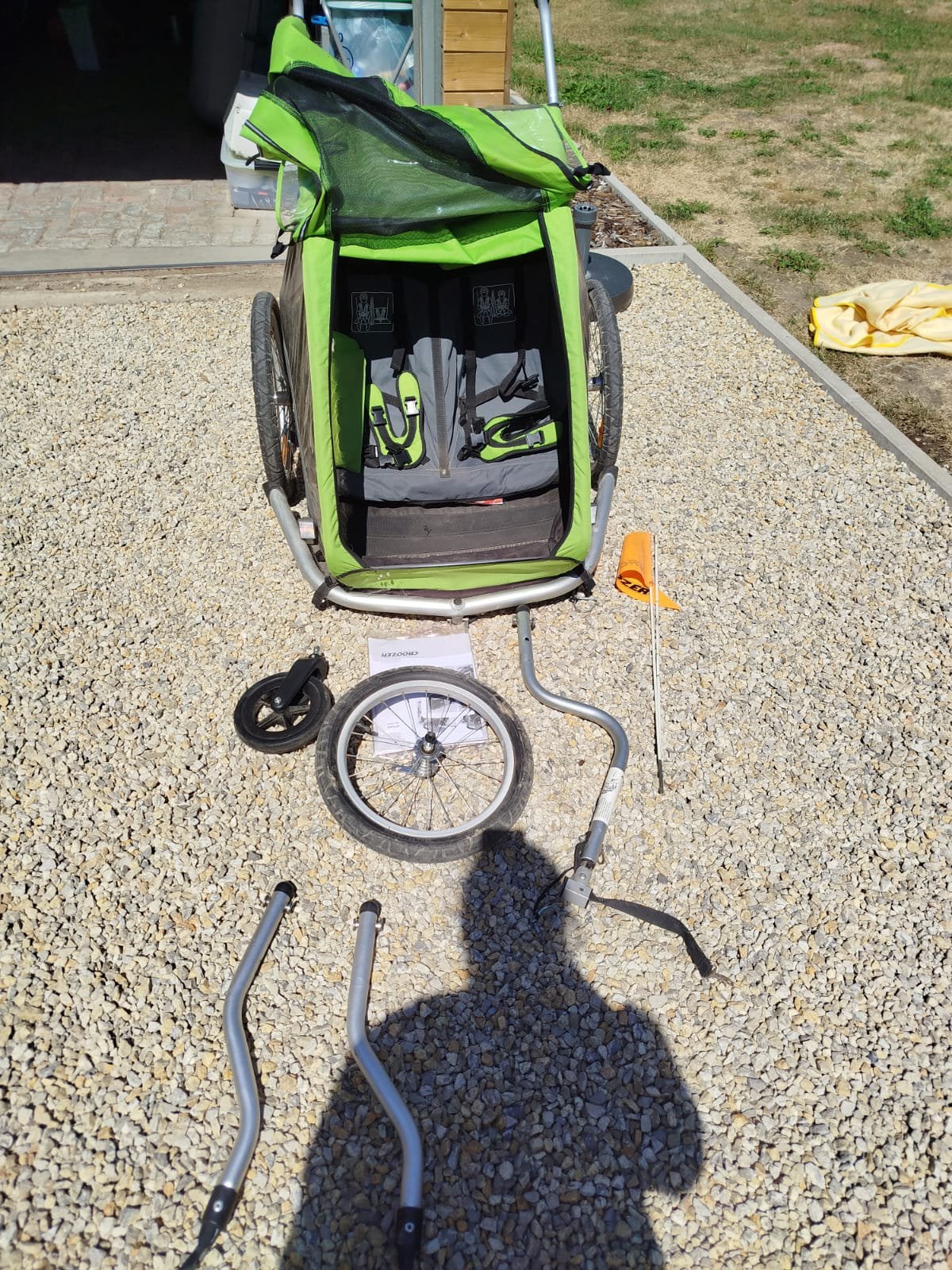 Fietskar croozer kid2, Fietsen en Brommers, Ophalen, Gebruikt, Opvouwbaar, Kinderkar
