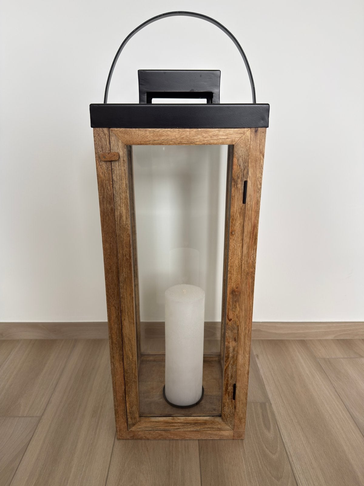Lanterne en bois, Maison & Meubles, Accessoires pour la Maison | Bougeoirs & Bougies, Enlèvement ou Envoi, Comme neuf, Bois