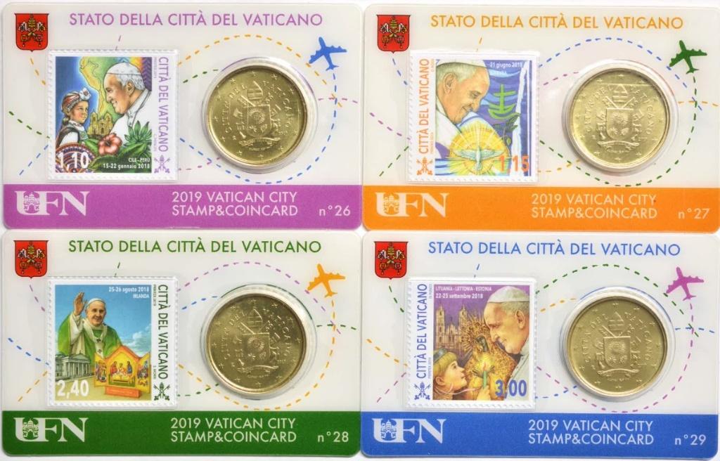 Timbres et coincards Cité du Vatican 2019 Nos. 26-29, Enlèvement ou Envoi, Vatican