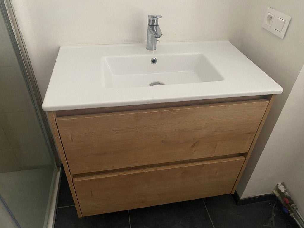 Wastafel - badkamer subunit 83x46, Ophalen, Zo goed als nieuw, Wastafel