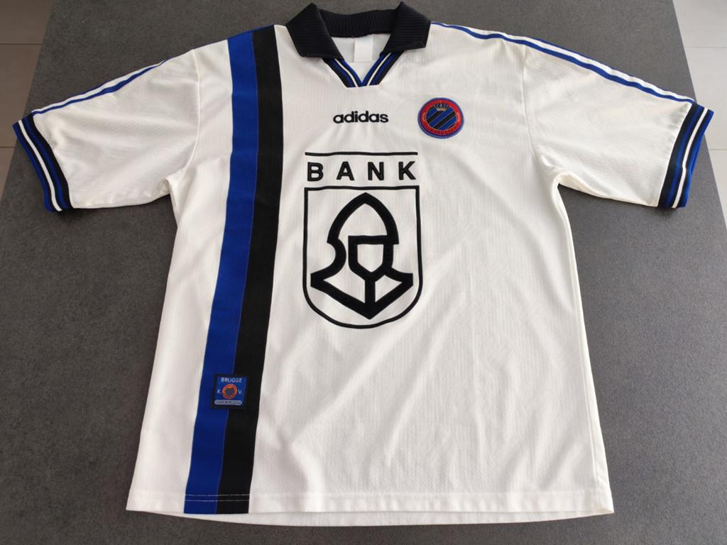Origineel Club Brugge Uitshirt 1997/1998 – Vintage Adidas, Verzamelen, Sportartikelen en Voetbal, Ophalen of Verzenden, Shirt