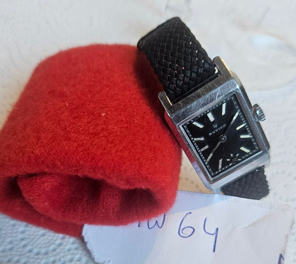 Montre  Ruvico Femme Rectangulaire Art Déco Suisse Vintage, Enlèvement ou Envoi