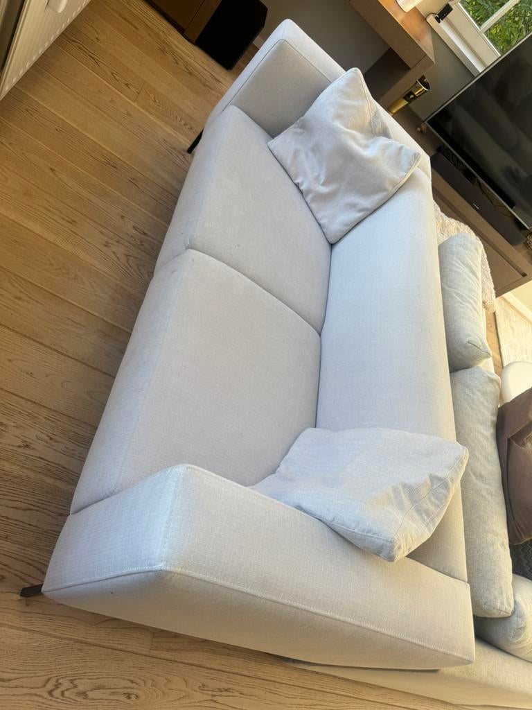 2-zit zetel witgrijs Westwing, Ophalen, Kunststof, Scandi, 100 tot 125 cm