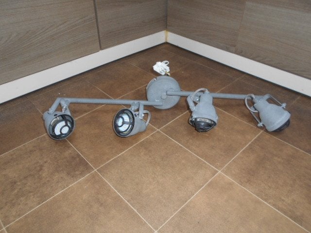 Plafonnier avec 4 spots LED, Enlèvement ou Envoi, LED, Comme neuf, Métal