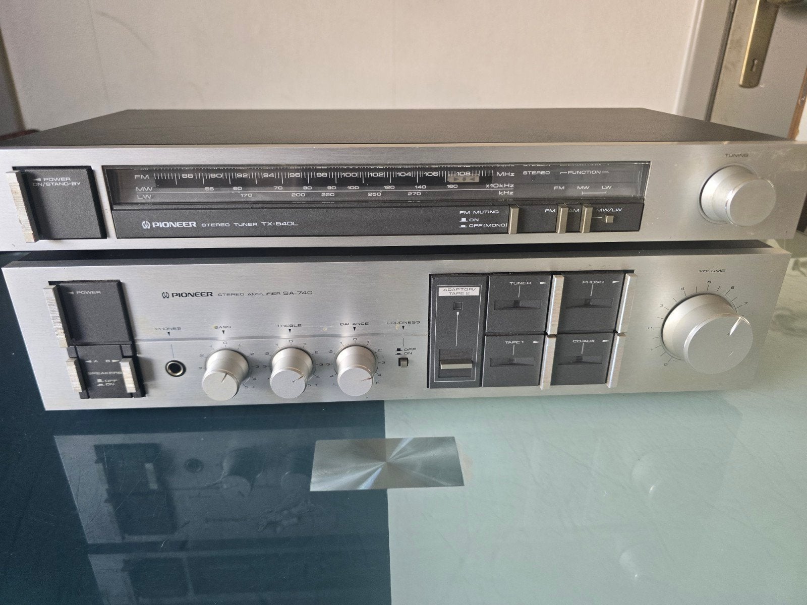 mooie versterker en tuner pioneer met phono ingang, Ophalen