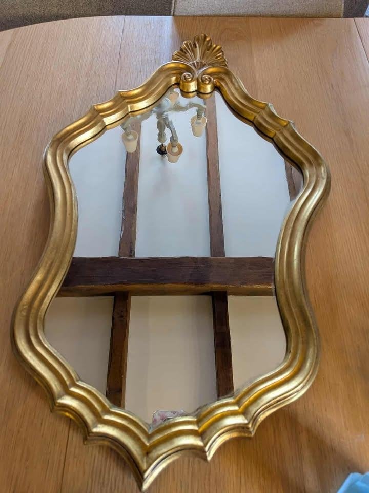 Miroir ancien style baroque. Contour doré, Antiquités & Art, Enlèvement