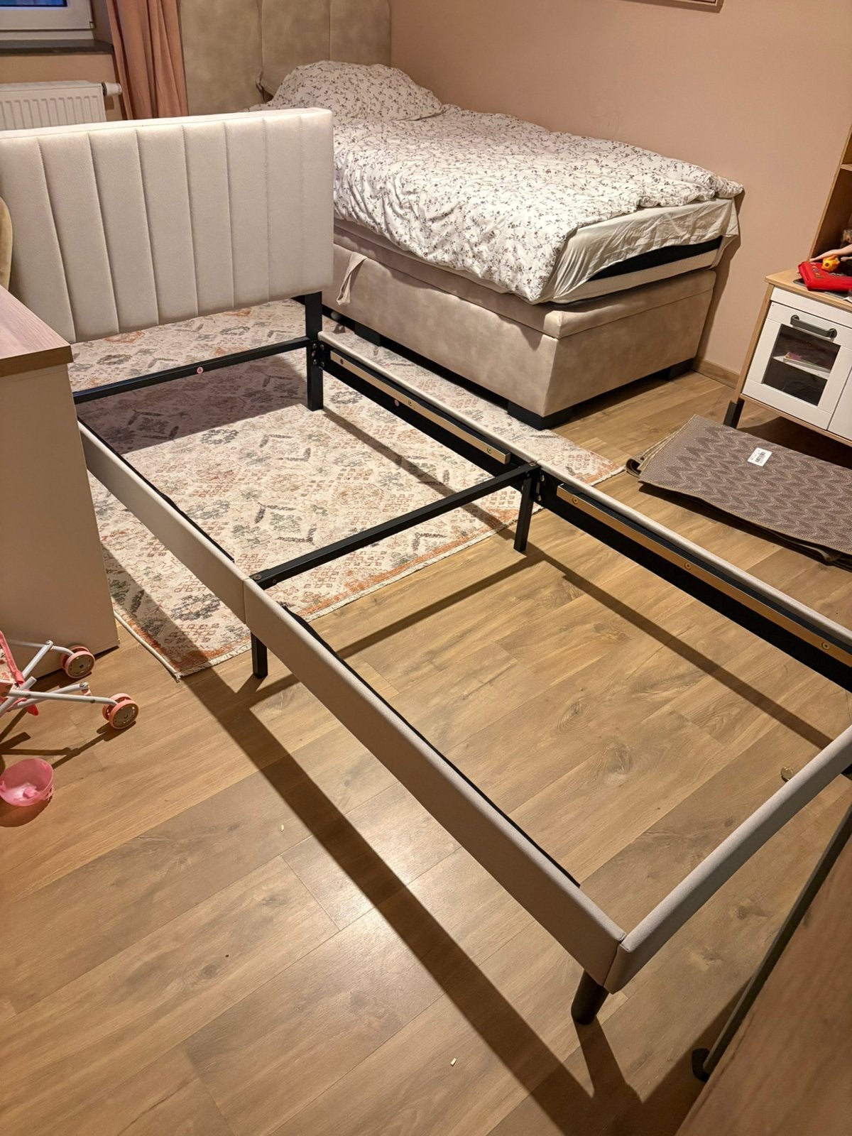 Prise en charge gratuite : lit pour enfant/lit simple(90x200, Enlèvement, Comme neuf, Gris, 200 cm
