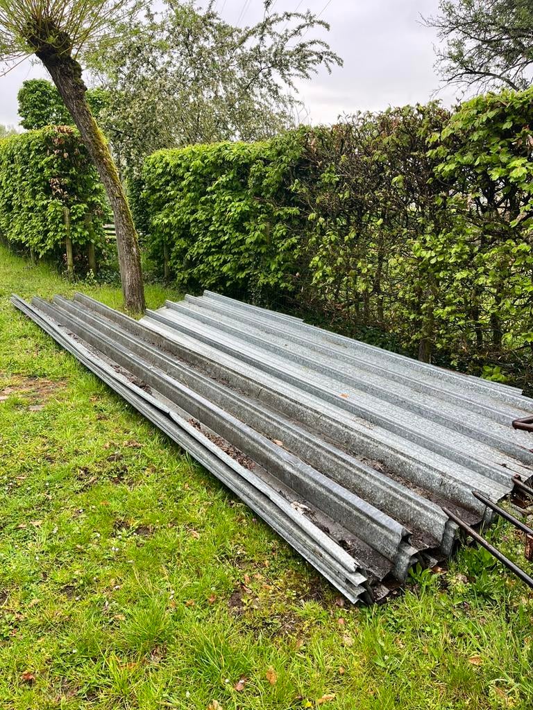 Metalen platen, Doe-het-zelf en Bouw, Dakpannen en Dakbedekking, Ophalen, Gebruikt, Golfplaat, Metaal