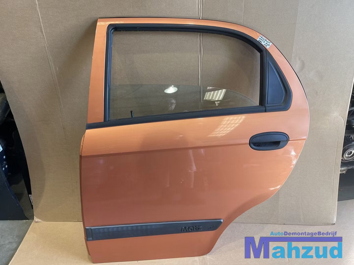 CHEVROLET MATIZ oranje 59U links achter deur slot raam hende, Arrière, Info@gm.com, Chevrolet, Utilisé