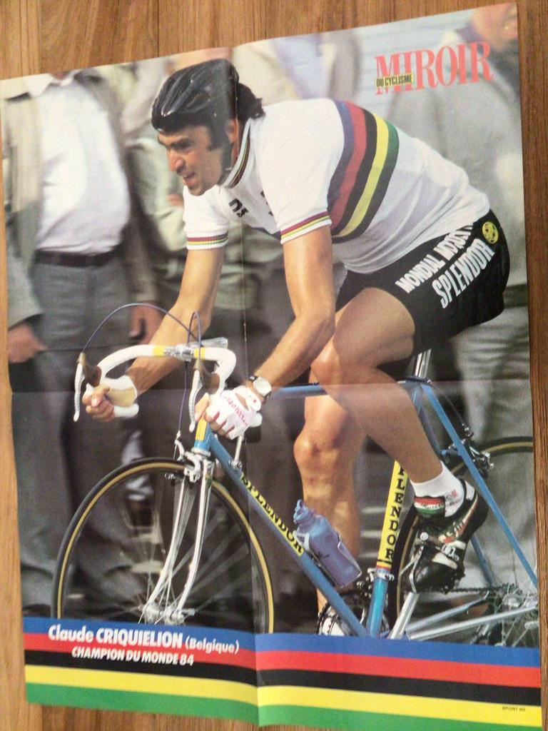 Wielerposter wk team splendor claude criquielion, Envoi, Comme neuf