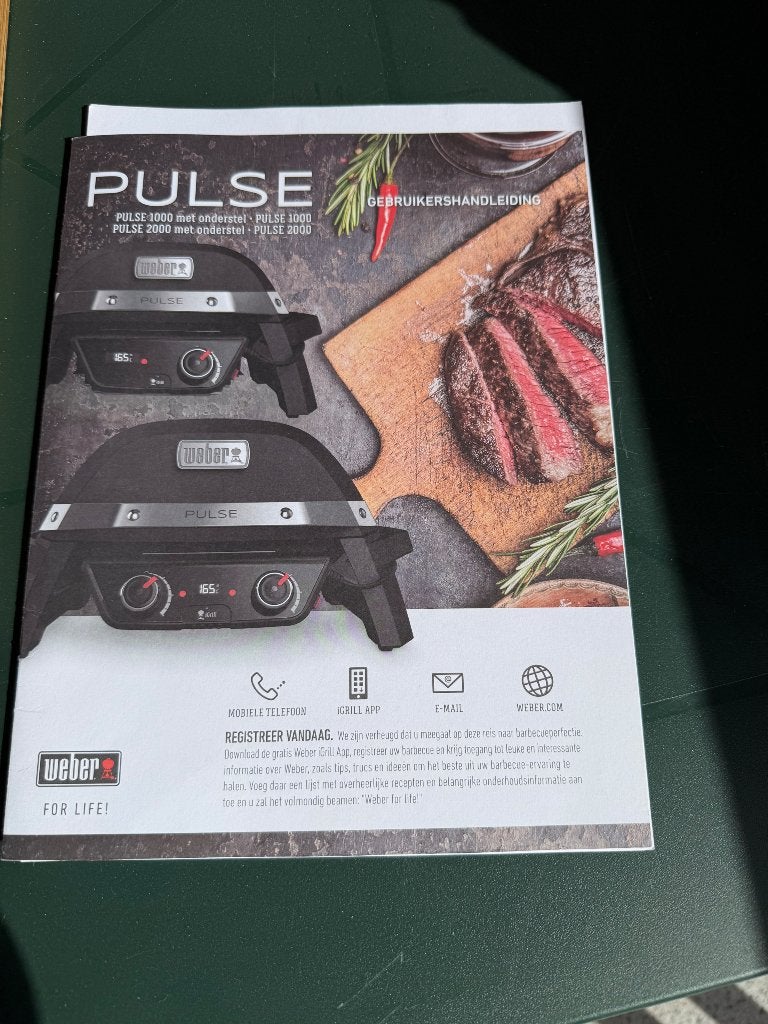 Weber Pulse 1000 elektrische barbecue, Tuin en Terras, Elektrische barbecues, Ophalen, Gebruikt, Weber