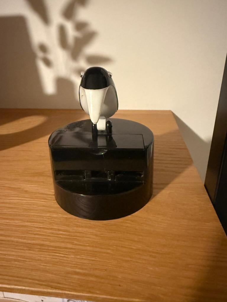 Vintage tandenstokker dispenser in penguin vorm, Antiek en Kunst, Ophalen of Verzenden