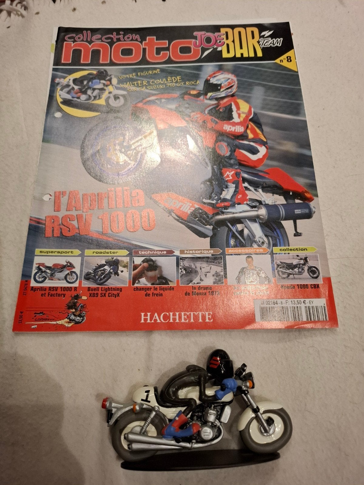 figurines motos joebarteam avec fascicule n 8, Ophalen of Verzenden, Zo goed als nieuw, Motoren