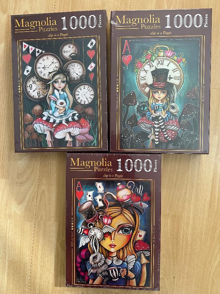 puzzels van MAGNOLIA nieuw in folie serie ALICE 1000st., Ophalen of Verzenden, 500 t/m 1500 stukjes, Nieuw, Legpuzzel