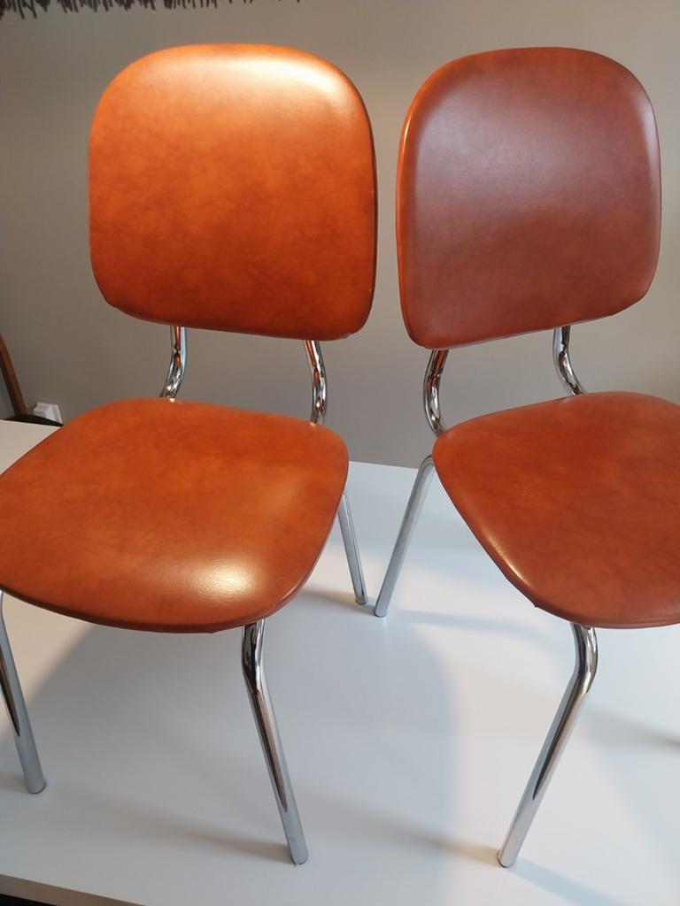 2 vintage stoelen, Huis en Inrichting, Stoelen, Gebruikt, Vintage, Twee