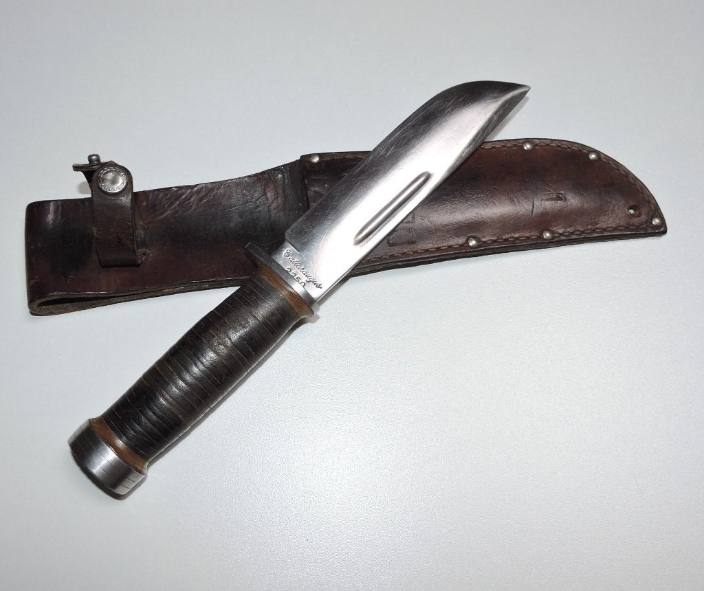 WWII Magnifique couteau combat américain CATTARAUGUS, Enlèvement ou Envoi, Autres