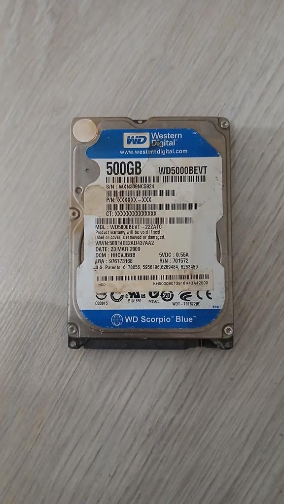 Hhd 500go, Informatique & Logiciels, Enlèvement