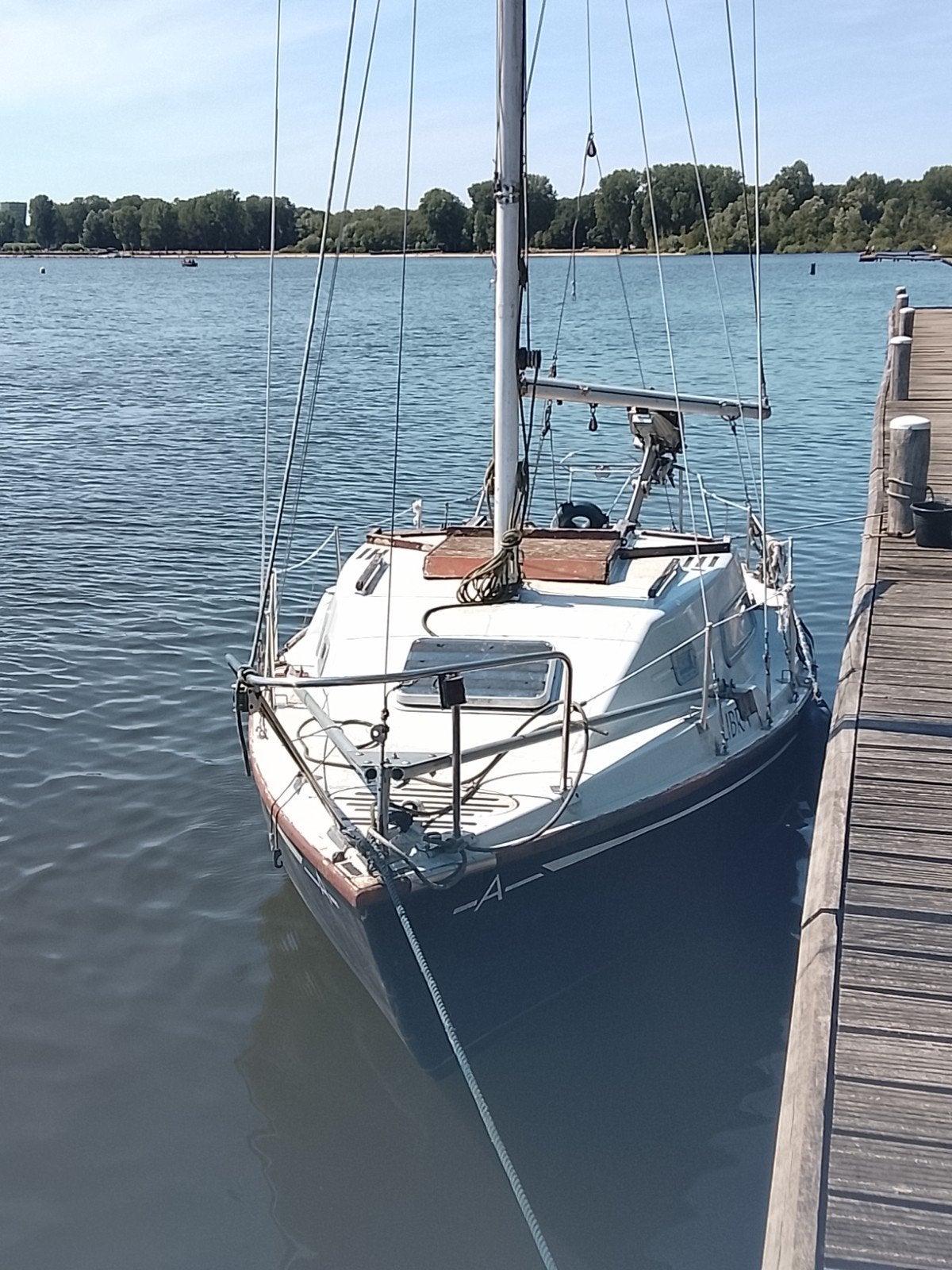 kajuitzeilboot Kirie 6,5m polyester, Watersport en Boten, Kajuitzeilboten en Zeiljachten, Ophalen, Polyester, Buitenboordmotor
