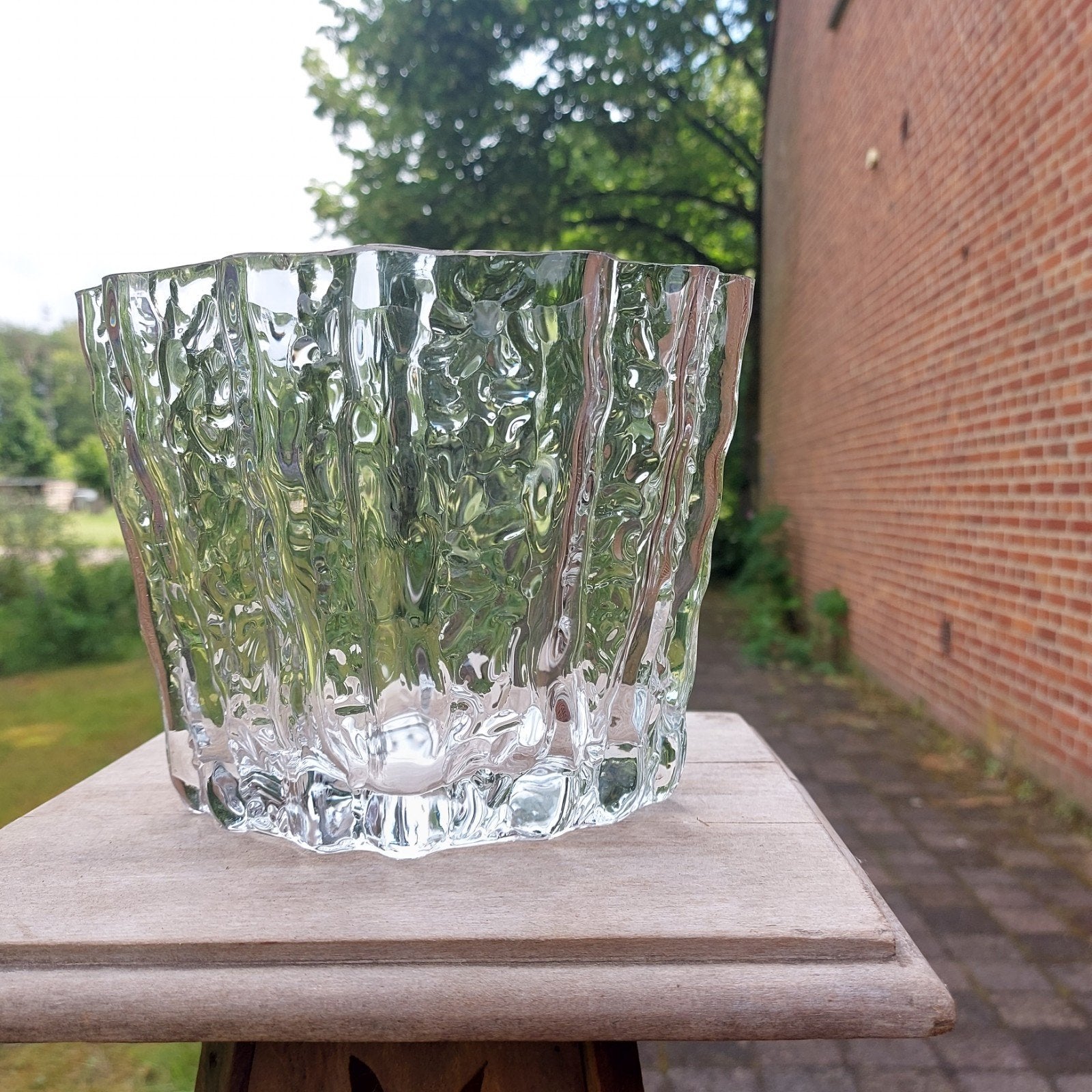 Mikasa/ zwaar /vaas/sculpturaal glas/ovaal, Ophalen of Verzenden